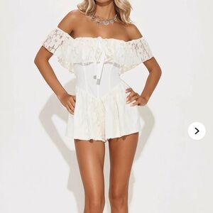 NEW Off-Shoulder Lace Romper